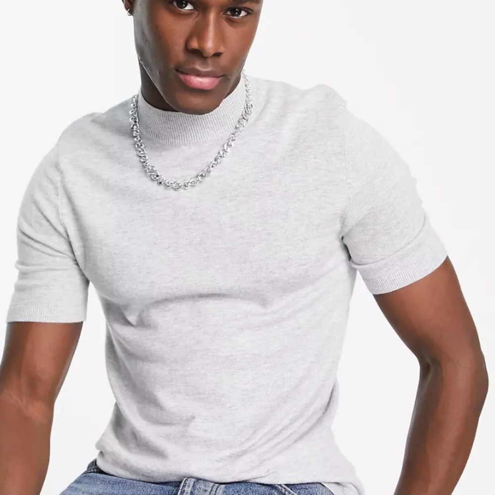 ASOS | knitted muscle fit turtleneck t-shirt